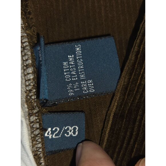 Polo Ralph Lauren Classic Fit Mens Corduroy Pants 42x30 Brown Cotton Durable - Picture 4 of 9